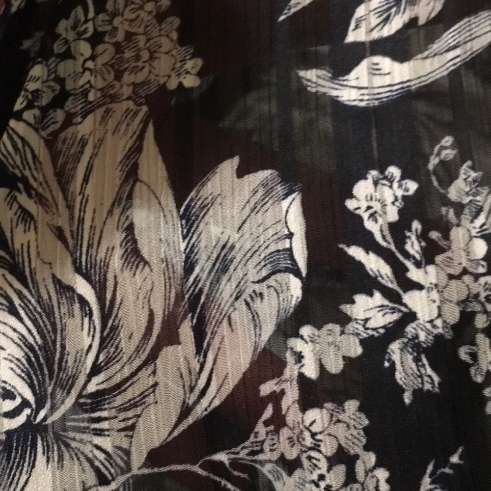 Ann Taylor Sheer Floral Button down - Picture 4 of 4